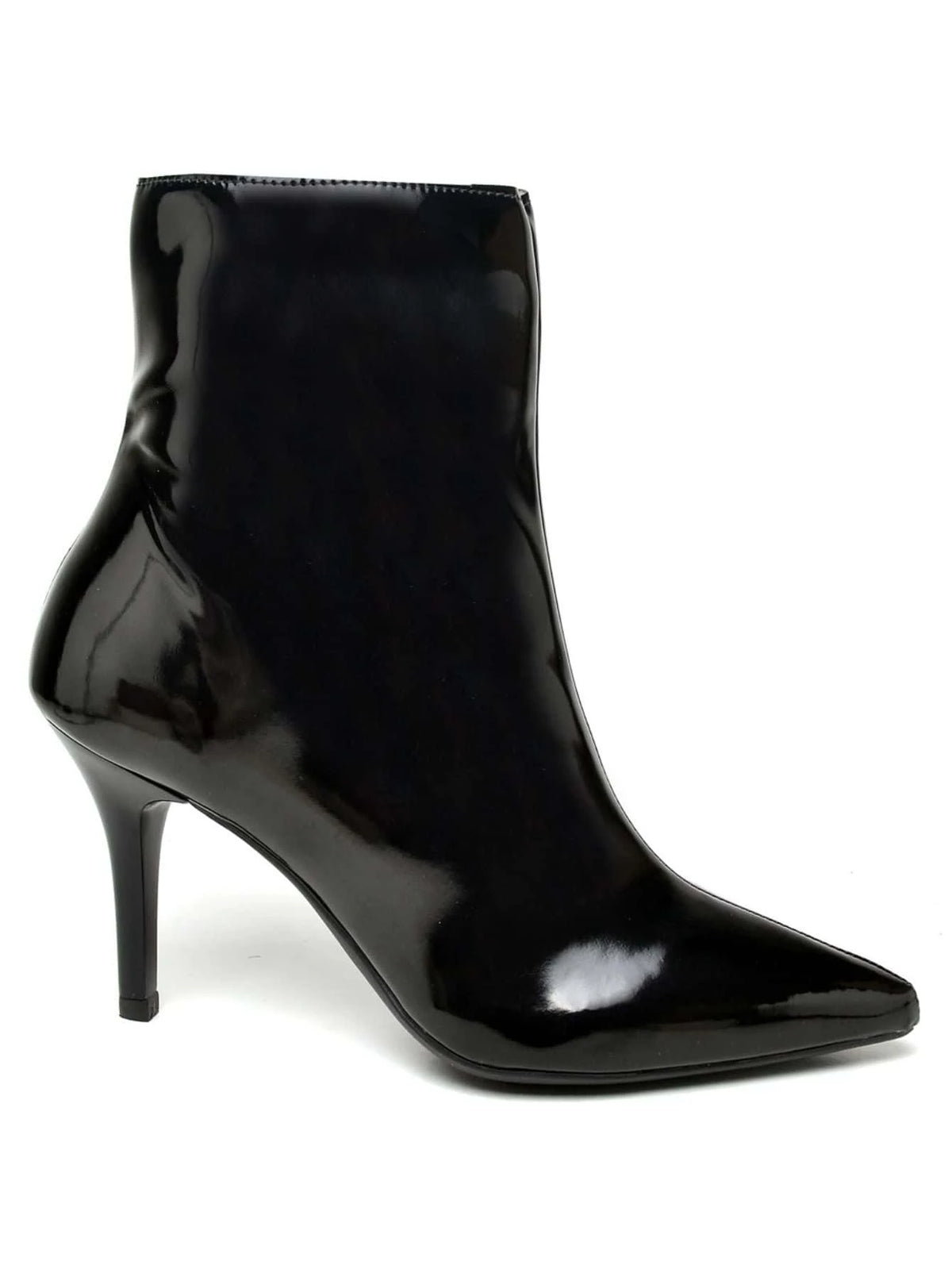 Bota Feminina Ellas Online Cano Curto Verniz Salto Médio Fino