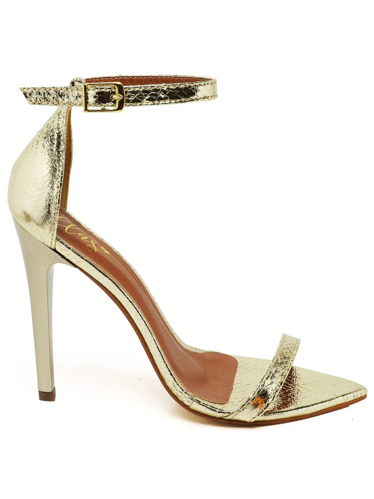 Sandália Feminina Ellas Online Salto Alto Bico Folha