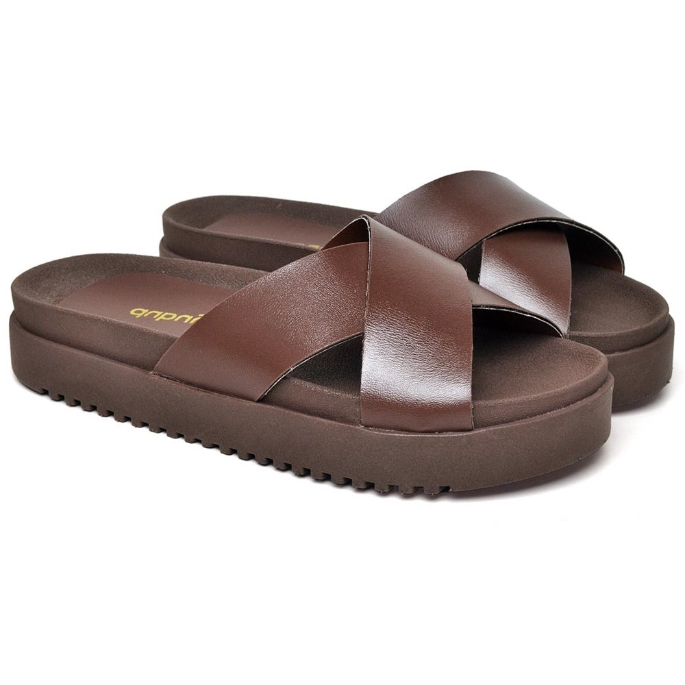 Sandalia Slide Dubuy Feminina Papete Tiras