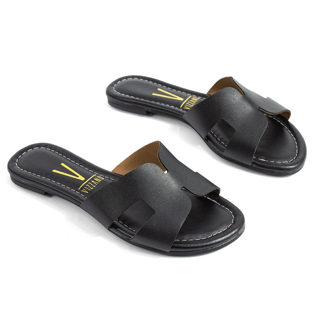 Sandália Rasteirinha Vizzano Feminina Brilho