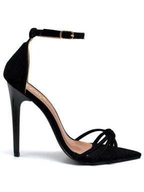 Sandália Feminina Ellas Online Salto Alto Bico Folha