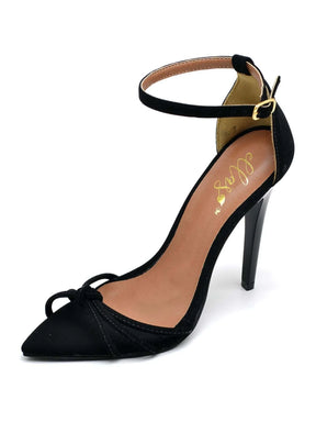 Sandália Feminina Ellas Online Salto Alto Bico Folha