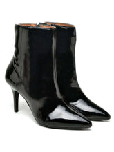 Bota Feminina Ellas Online Cano Curto Verniz Salto Médio Fino