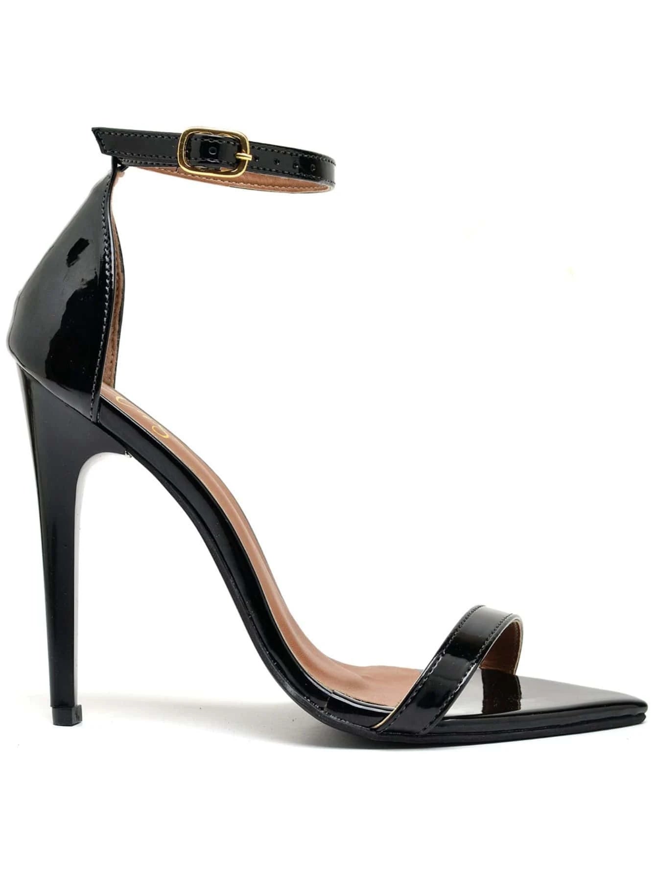 Sandália Feminina Ellas Online Salto Alto Bico Folha