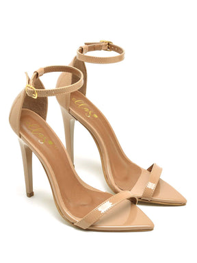 Sandália Feminina Ellas Online Salto Alto Bico Folha