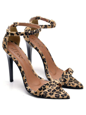 Sandália Feminina Ellas Online Salto Alto Bico Folha