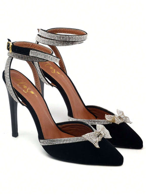 Scarpin Feminino Ellas Online Salto Alto com Strass
