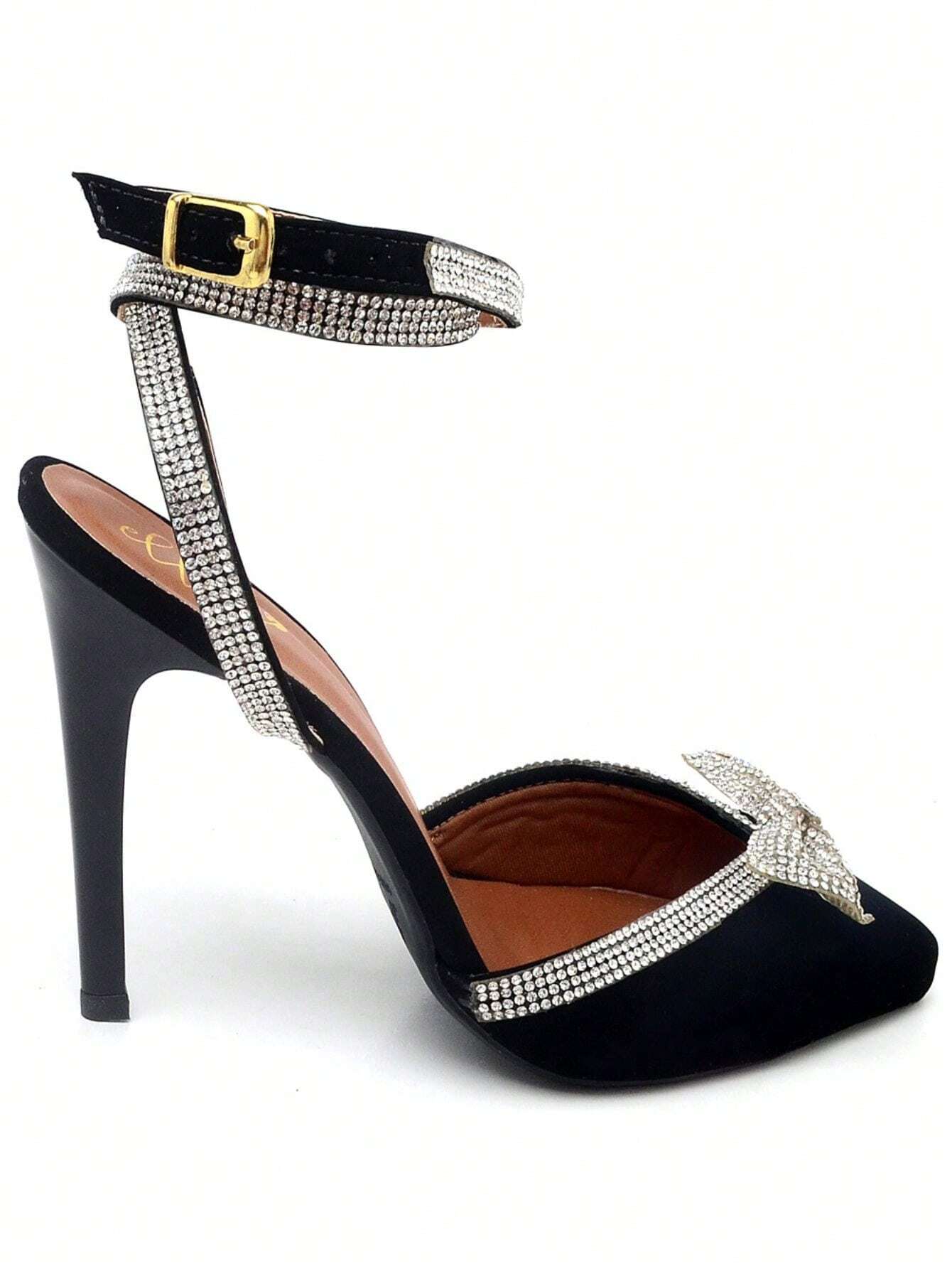 Scarpin Feminino Ellas Online Salto Alto com Strass