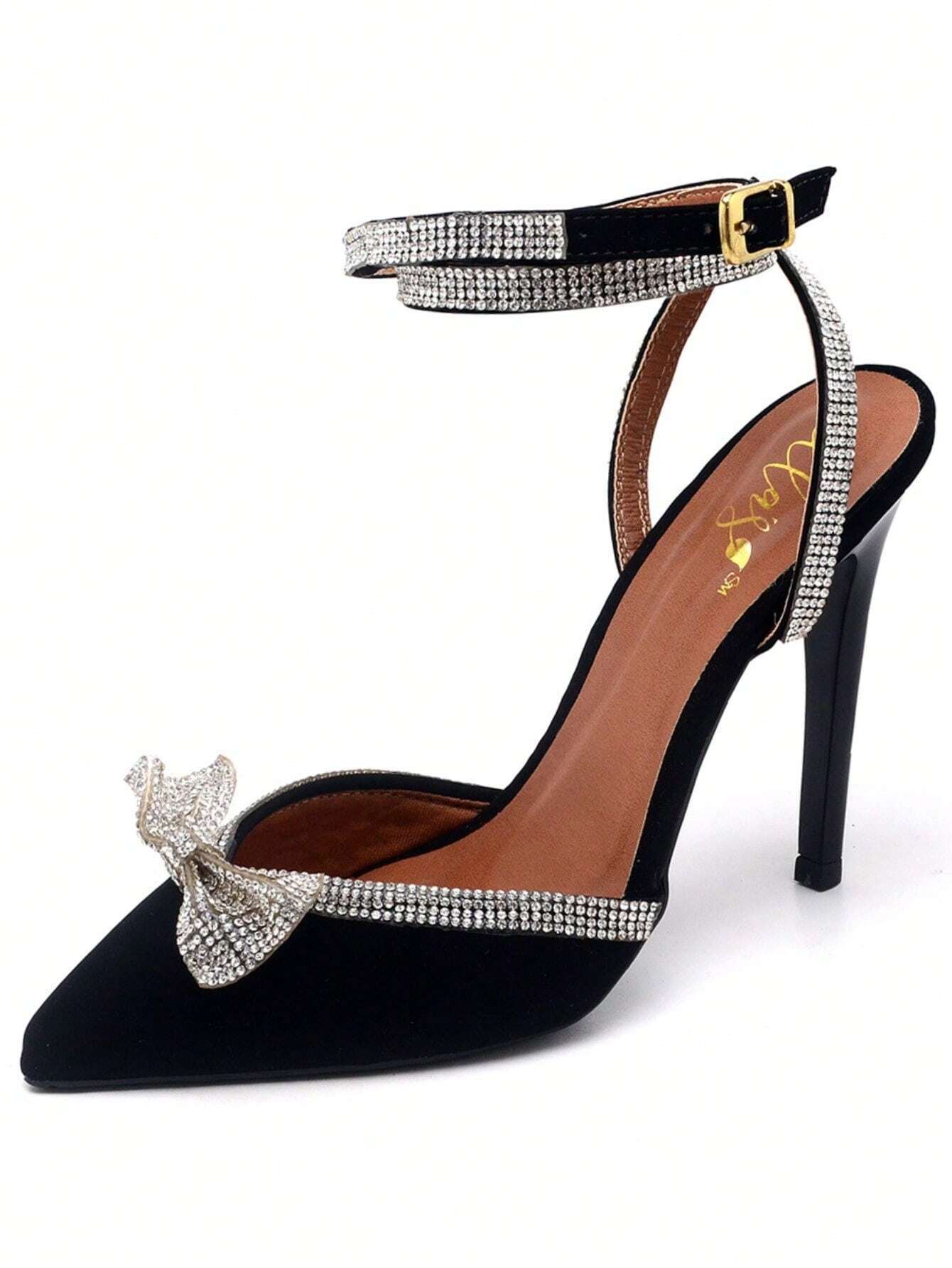 Scarpin Feminino Ellas Online Salto Alto com Strass