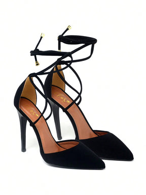 Scarpin Feminino Ellas Online Salto Alto com Amarração