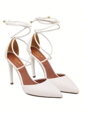 Scarpin Feminino Ellas Online Salto Alto com Amarração