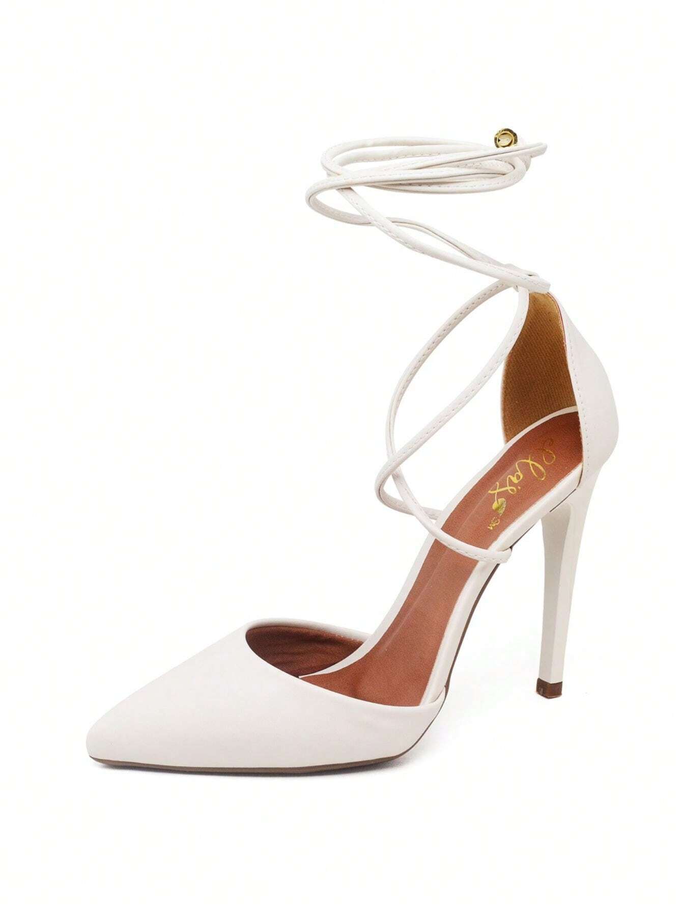 Scarpin Feminino Ellas Online Salto Alto com Amarração