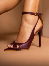 Sandália Feminina Ellas Online Salto Alto Bico Folha