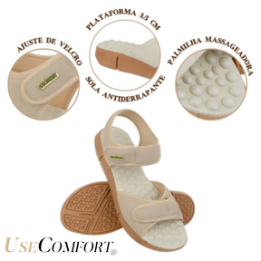 Sandália Papete Ortopédica Massageadora Leve - Use Comfort