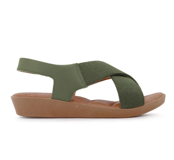 Sandália Use Comfort Plataforma Elástico Tiras Cruzadas