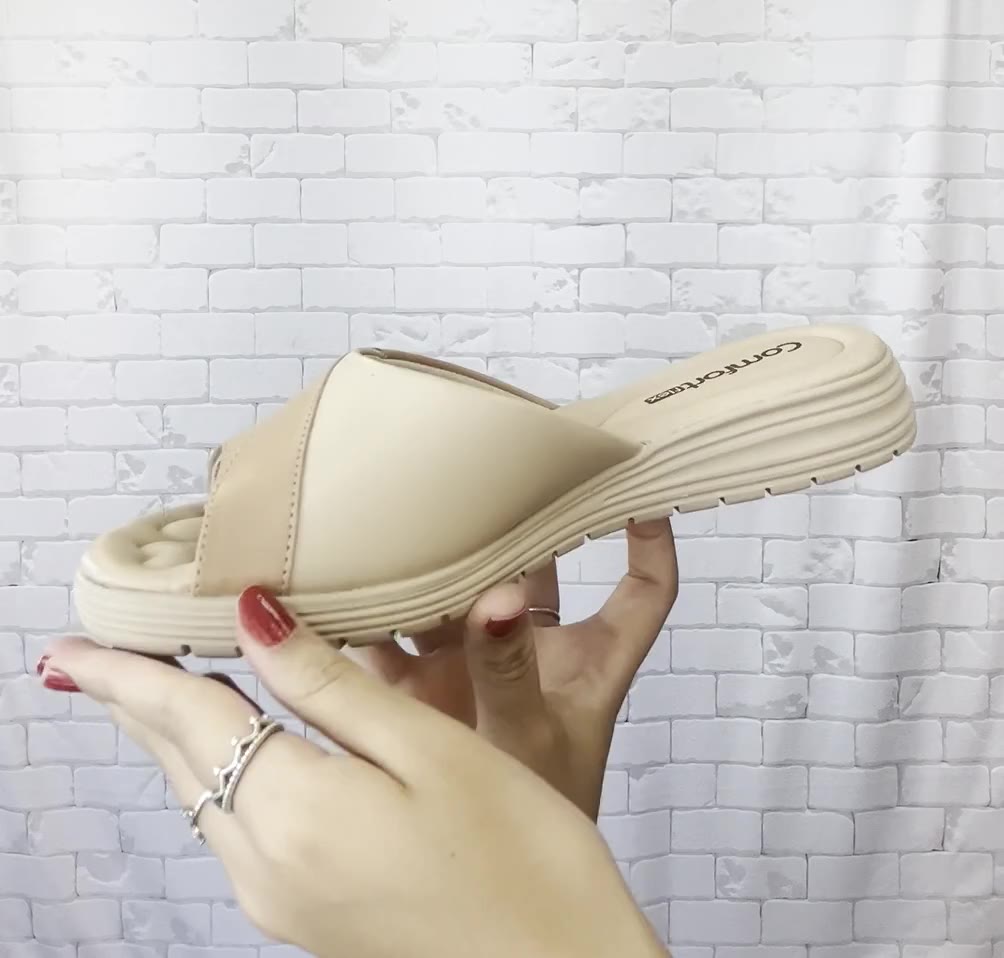 Sandália Feminina Caqui Comfortflex