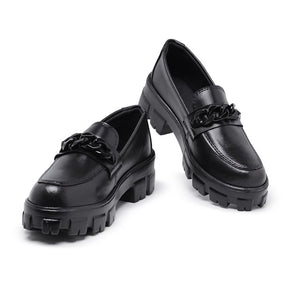 Mocassim Tratorado Oxford College Com Correntes Moda
