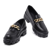 Mocassim Tratorado Oxford College Com Correntes Moda