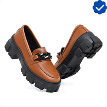 Mocassim Tratorado Oxford College Com Correntes Moda