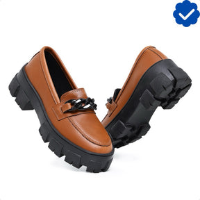 Mocassim Tratorado Oxford College Com Correntes Moda