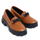 Mocassim Tratorado Oxford College Com Correntes Moda