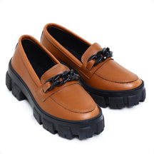 Mocassim Tratorado Oxford College Com Correntes Moda