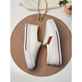 Sapatênis Feminino Slip On Casual Com Zíper Confortável