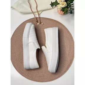 Sapatênis Feminino Slip On Casual Com Zíper Confortável